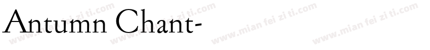 Antumn Chant字体转换
